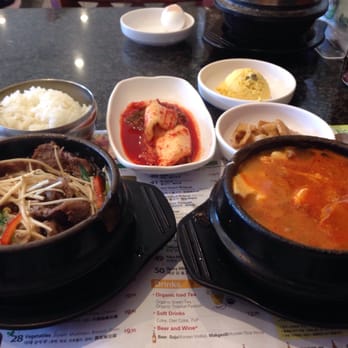 BCD Tofu House - Yummy hot soup and bulgogi and all the sides! Loved it! - Korean Near Me - Irvine, California