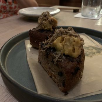 River Twice - Sour cornbread with black truffle and uni - New American Near Me - Philadelphia, Pennsylvania