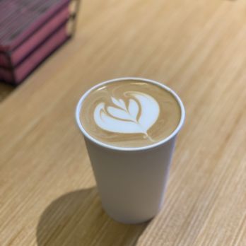 Cafein - Rose Latte (12oz) with latte art - Coffee & Tea Near Me - Chantilly, Virginia