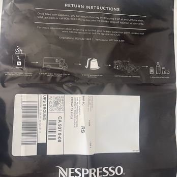 The UPS Store - How Nespresso pre-labels their bags. - Shipping Centers Near Me - Seal Beach, California