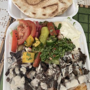 Shish Taouk - Beef and lamb Shawarma plate with extra sides - Lebanese Near Me - Mission Viejo, California Shish Taouk - Beef and lamb Shawarma plate with extra sides - Lebanese Near Me - Mission Viejo, California