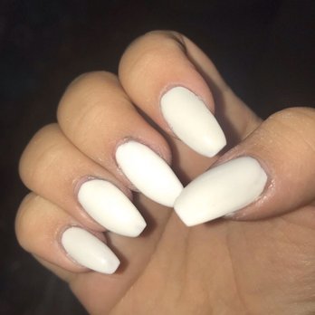 Mk Hair & Nail Salon - White acrylic nails- coffin shape - gel - Nail Salons Near Me - Duluth, Minnesota Mk Hair & Nail Salon - White acrylic nails- coffin shape - gel - Nail Salons Near Me - Duluth, Minnesota
