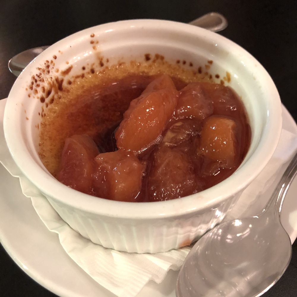 Merchants Pub & Plate - Peach Cobbler Crème Brûlée - New American Near Me - Lawrence, Kansas
