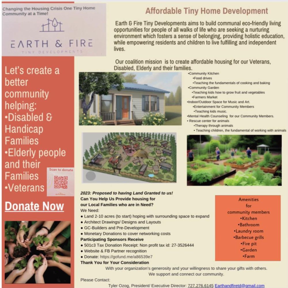 Earth and Fire Tiny Developments - veterans service organization in St. Petersburg, FL