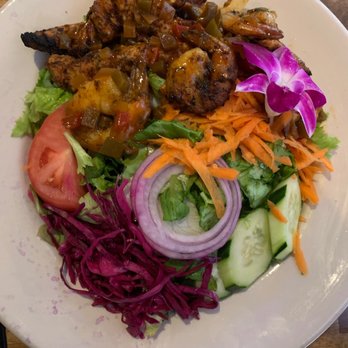 Footprints Cafe - Shrimp and Chicken Salad - Caribbean Near Me - Brooklyn, New York