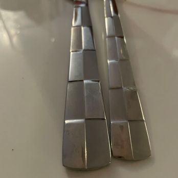 Cow Belly Modern Dining - Cool pattern on the silverware. - Comfort Food Near Me - Los Angeles, California Cow Belly Modern Dining - Cool pattern on the silverware. - Comfort Food Near Me - Los Angeles, California
