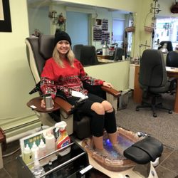 Aurora Nail - This is Ina. She was very first customer to experience our brand new pedicure chairs. Thanks Ina !