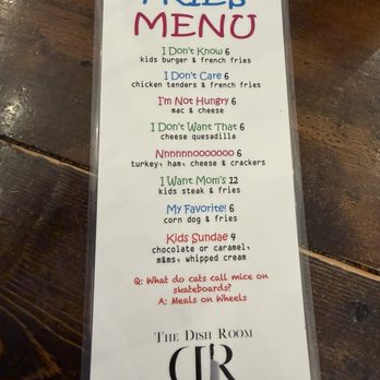 The Dish Room - Kids menu - New American Near Me - Burlington, Colorado The Dish Room - Kids menu - New American Near Me - Burlington, Colorado