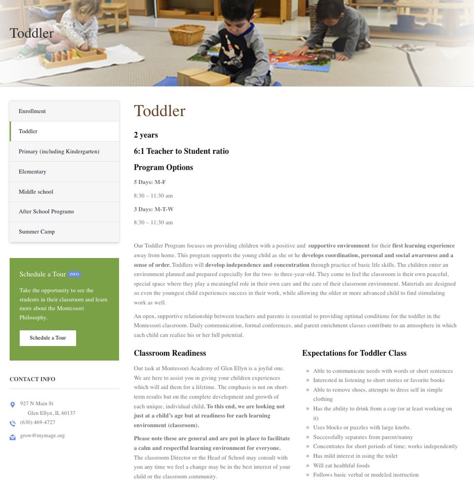 Montessori Academy of Glen Ellyn - childcare center in Glen Ellyn, IL