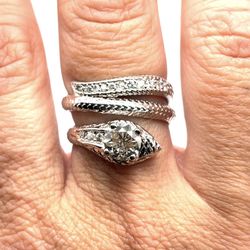 A JARON Fine Jewelry - Diamond Snake ring Divorce Ring. Amanda Jaron Transformed engagement and wedding band into. middle finger snake ring