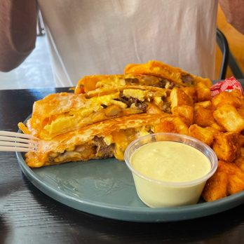 Burnt Crumbs - Breakfast quesadilla | ig: @jlr.eats - New American Near Me - Irvine, California