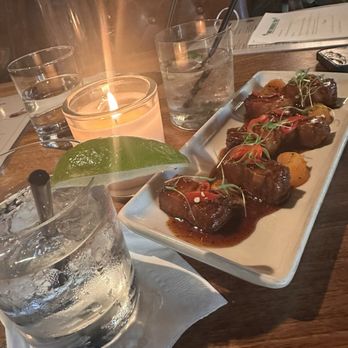 Haywire - Delicious pork belly bites! - New American Near Me - Plano, Texas