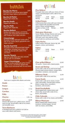 Menu photo 2 Los Alebrijes Atoka, TN Menu photo 2 Los Alebrijes Atoka, TN