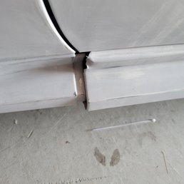 Misaligned body panels though I was told they were 85% done which would've included the paint