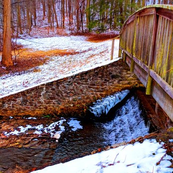 Welkinweir - Welkinweir Estate -- waterfall under bridge - Parks Near Me - Pottstown, Pennsylvania