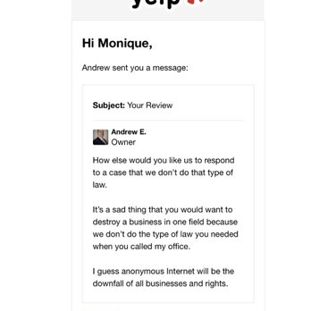 Ellis Law - Here is the response from the owner to prove the type of heart they have toward someone that just buried their mother... - Personal Injury Law Near Me - El Segundo, California Ellis Law - Here is the response from the owner to prove the type of heart they have toward someone that just buried their mother... - Personal Injury Law Near Me - El Segundo, California