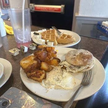 Memo's Restaurant & Catering - The best home fries with eggs over easy and an English muffin. Belgian waffle on the side. - Coffee & Tea Near Me - West Springfield, Massachusetts Memo's Restaurant & Catering - The best home fries with eggs over easy and an English muffin. Belgian waffle on the side. - Coffee & Tea Near Me - West Springfield, Massachusetts