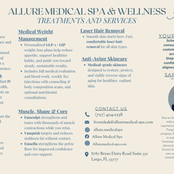 Allure Medical Spa - Tratment and service menu