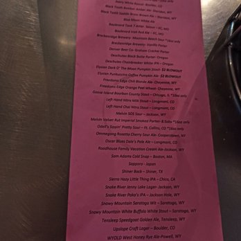 Sanford's Grub & Pub - Beer list - American Near Me - Cheyenne, Wyoming