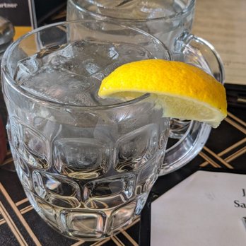J Timothy's Taverne - Water in really cool looking cups - American Near Me - Plainville, Connecticut