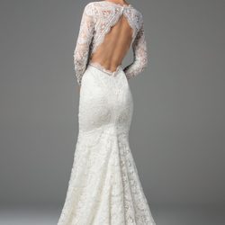 This gown by Watters Too features a beautiful keyhole back.