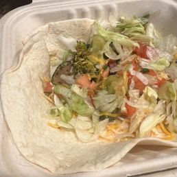 Supposed to be vegetable taco. Paid too much for this! Supposed to be vegetable taco. Paid too much for this!