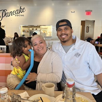 Pancake Social - With the waiter DC!! Great guy two thumbs up!! - Pancakes Near Me - Atlanta, Georgia Pancake Social - With the waiter DC!! Great guy two thumbs up!! - Pancakes Near Me - Atlanta, Georgia