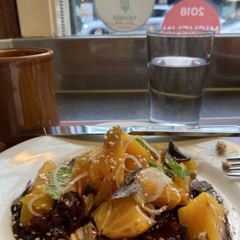 Dove's Luncheonette - golden beets in mole sauce. - Southern Near Me - Chicago, Illinois Dove's Luncheonette - golden beets in mole sauce. - Southern Near Me - Chicago, Illinois