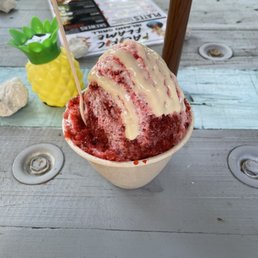 Cherry with snow cap Cherry with snow cap