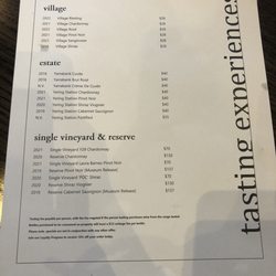 Yering Station Winery - Tasting Experiences December 2022