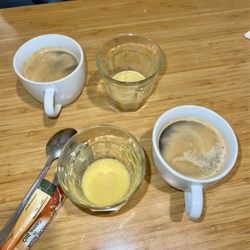 Café Mareva - Two long blacks, two REHAB shots!