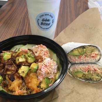 Suha Bites - Shrimp tempura bowl and calirrito and drink - Hawaiian Near Me - Las Vegas, Nevada Suha Bites - Shrimp tempura bowl and calirrito and drink - Hawaiian Near Me - Las Vegas, Nevada