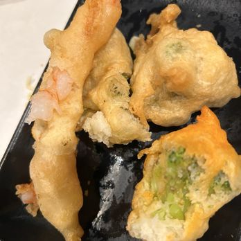U Shabu - Undercooked shrimp and broccoli tempura - Hot Pot Near Me - Las Vegas, Nevada