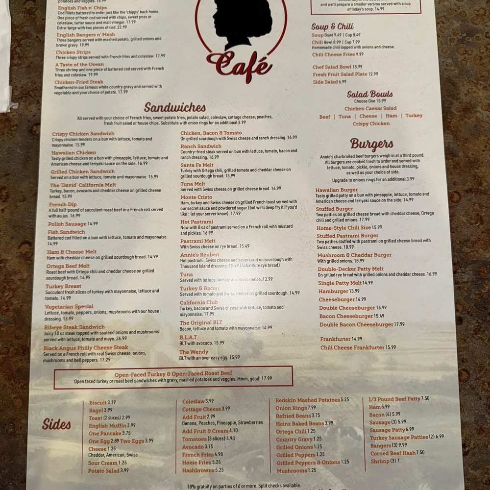 Annie's Cafe - Temecula - Lunch/dinner menu - Breakfast & Brunch Near Me - Temecula, California