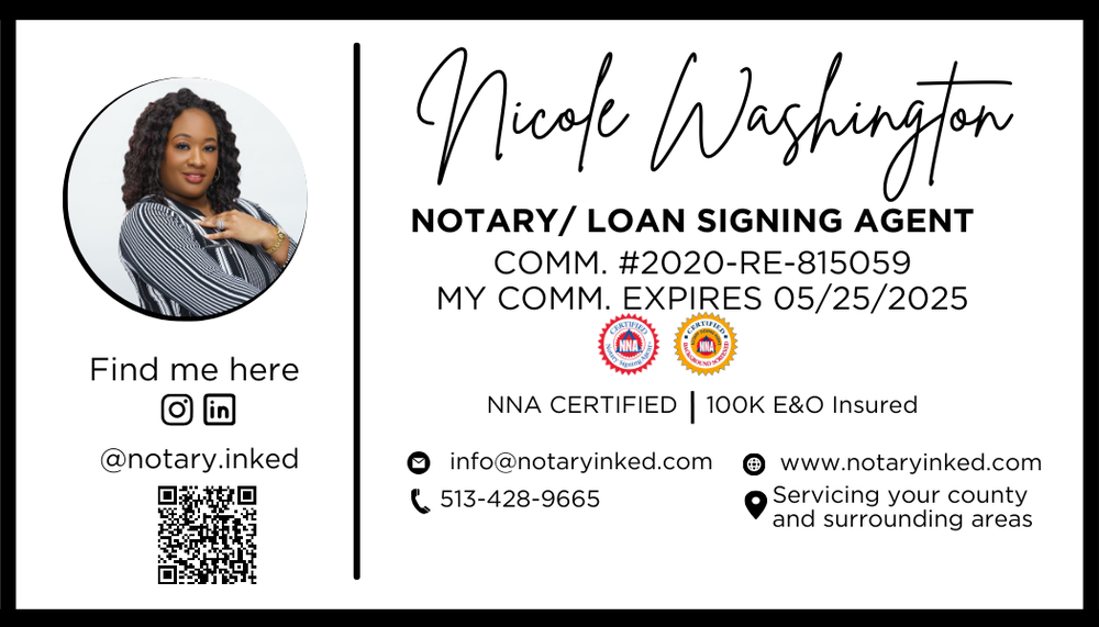 NOTARY INKED Request a Quote Hamilton, Ohio Notaries Phone