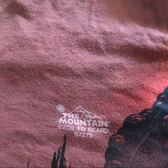 The Mountain Collection T-Shirts - Example of the unfortunately placed branding on the artwork. - Women's Clothing Near Me - Keene, New Hampshire