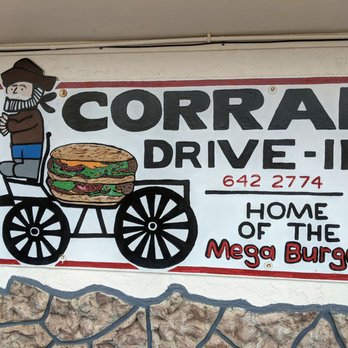 Corral Drive In - a sign for a restaurant - Burgers Near Me - Long Beach, Washington