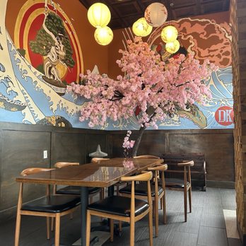 Umami Bistro - Cherry blossom tree and mural art work - Japanese Near Me - Fort Worth, Texas Umami Bistro - Cherry blossom tree and mural art work - Japanese Near Me - Fort Worth, Texas