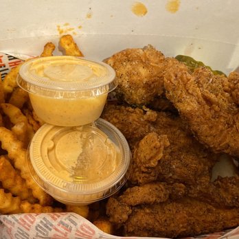 Howlin' Ray's - Tenders in Country (no spice), with shake fries. Yum!! - Southern Near Me - Los Angeles, California Howlin' Ray's - Tenders in Country (no spice), with shake fries. Yum!! - Southern Near Me - Los Angeles, California