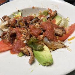 Hidalgo's Cafe - Chicken Fajita salad sans the taco shell - Thursday special. Delicious!
