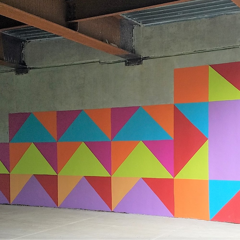 Funky Franklin mural - Funky Franklin by Erin Davis 2018 - Public Art Near Me - Franklin, Indiana