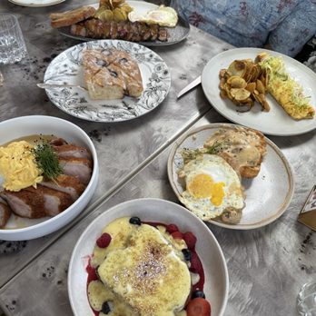 Communion - French toast, pork tonkatsu, biscuits and gravy, steak and eggs, and the sweet focaccia - Desserts Near Me - San Diego, California