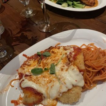 Spaghettini - Chicken Parmesan Caramelized Salmon - Italian Near Me - Seal Beach, California