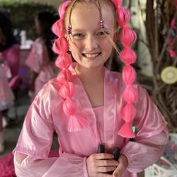 SPArkle Parties - Before makeup, but showing off her amazing festival hair!