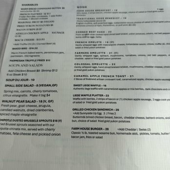 Farm House - Menu - New American Near Me - Belmont, California