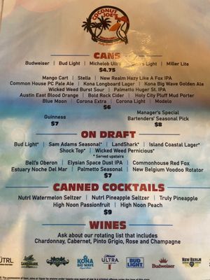 Menu photo 4 Coconut Joe's Beach Grill Folly Beach, SC Menu photo 4 Coconut Joe's Beach Grill Folly Beach, SC