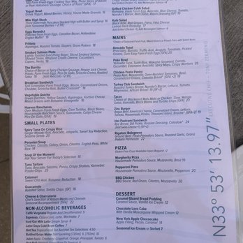 zinc@shade - Menu Oct 2023 - New American Near Me - Manhattan Beach, California