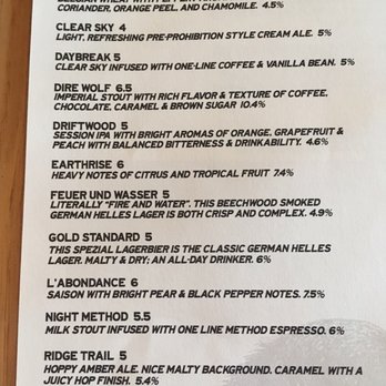 Wolf's Ridge Brewing - July 26, 2017 draft beer list - Breweries Near Me - Columbus, Ohio Wolf's Ridge Brewing - July 26, 2017 draft beer list - Breweries Near Me - Columbus, Ohio