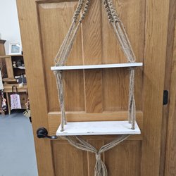 Happily Handmade 815 - Handmade Macramé shelf hanger by Ewe and Me Acres