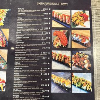 Kakuna Sushi - Part of the menu - get the Boujee Roll - Sushi Bars Near Me - Milpitas, California Kakuna Sushi - Part of the menu - get the Boujee Roll - Sushi Bars Near Me - Milpitas, California